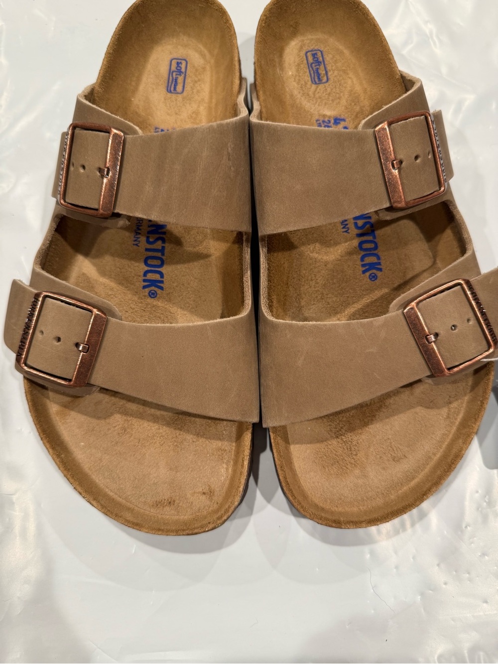 Birkenstock arizona Sandals in oiled leather tobacco brown new size 41 sfb